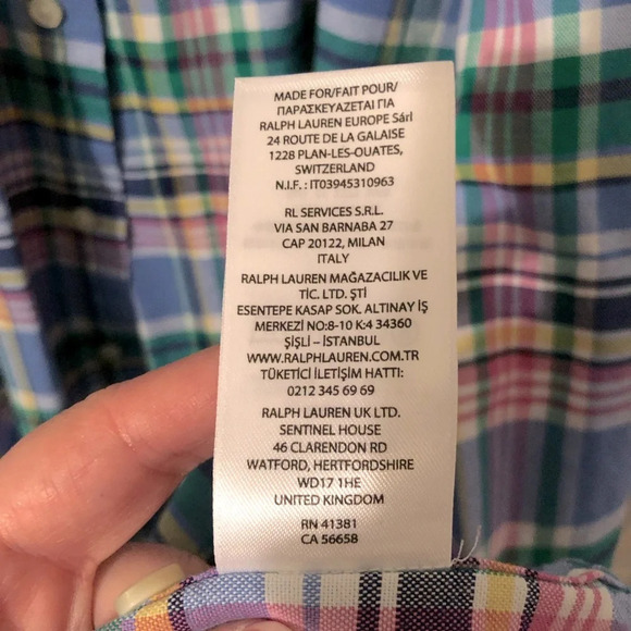 Ralph Lauren Plaid Short Sleeve Button Up Shirt - Picture 5 of 6